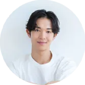 丸く縁取られたプロフィール写真